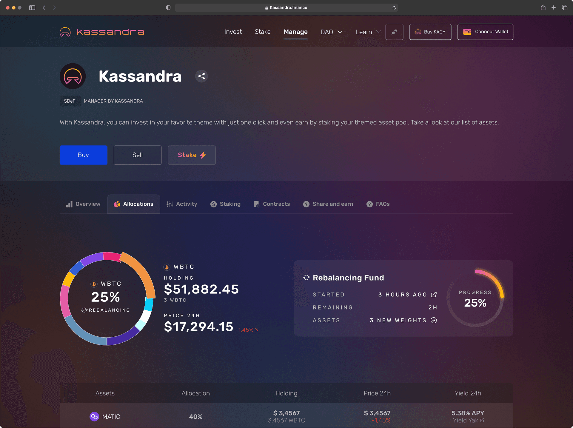 app kassandra pool page