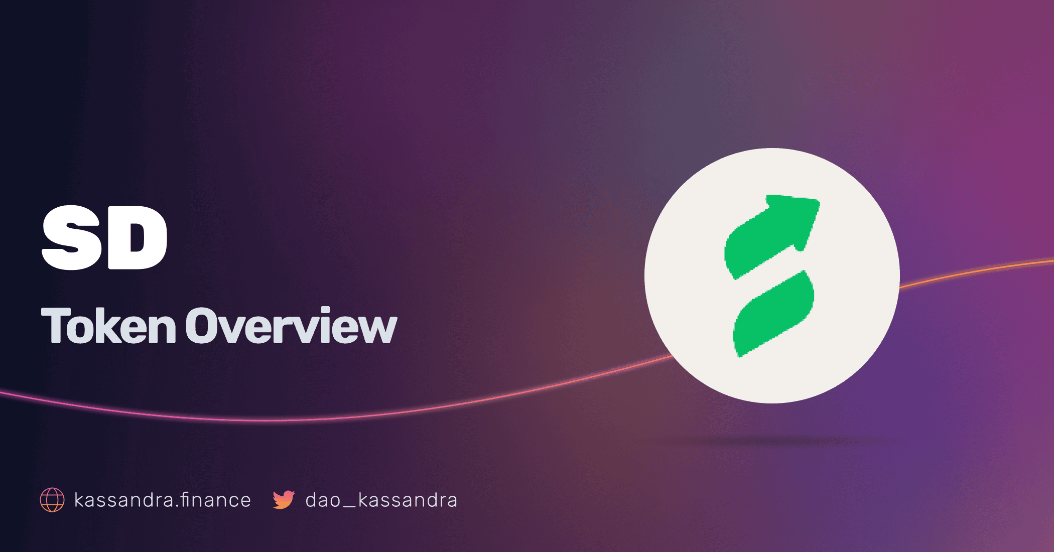 A card with Kassandra's Visual Identity and the SD's Token Symbol.
